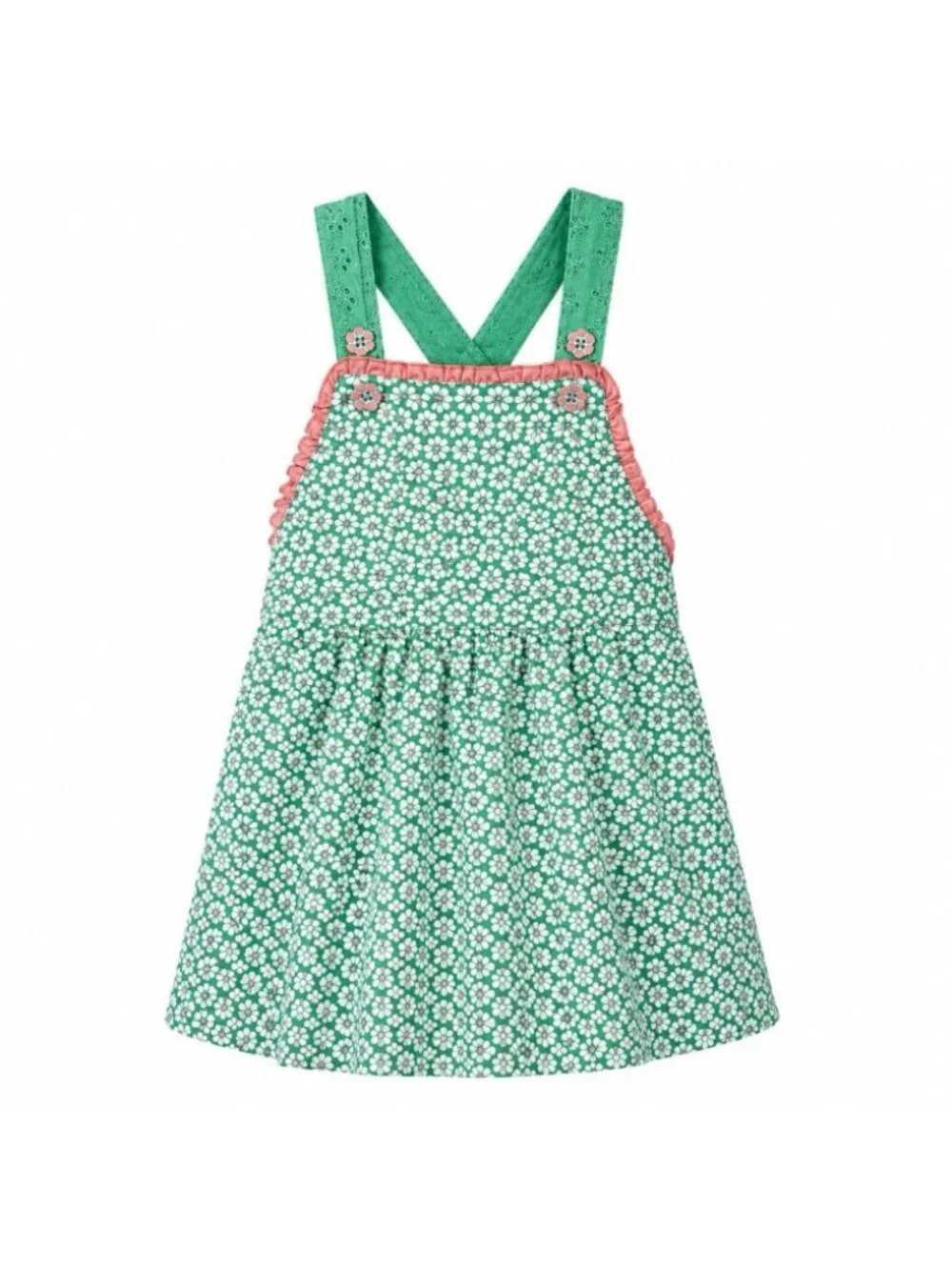 Matilda Jane Enchanted Garden Clare Eyelet and Ruffle Jumper Pockets Size 4T